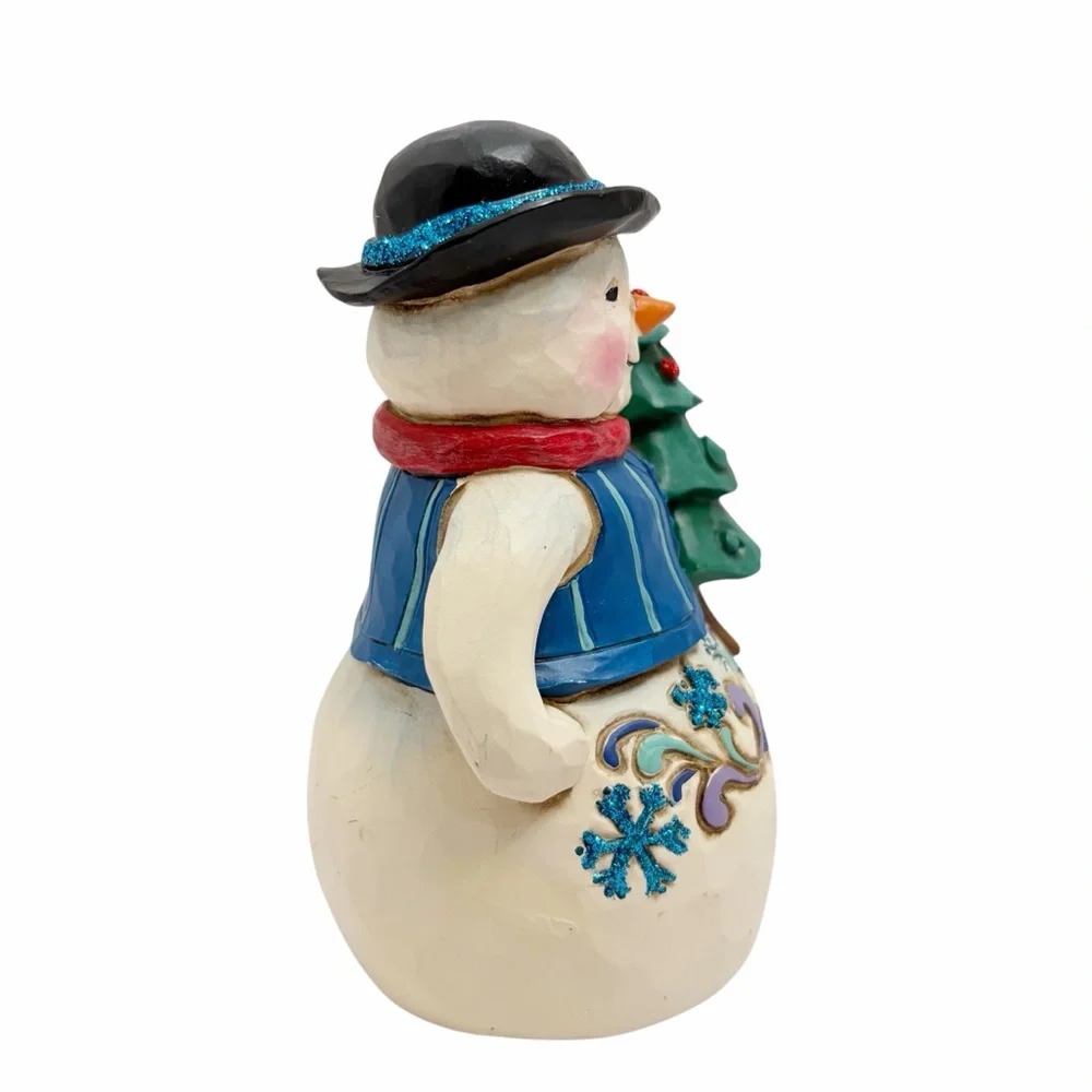 Jim Shore| Snowman Figurine with Christmas Tree 